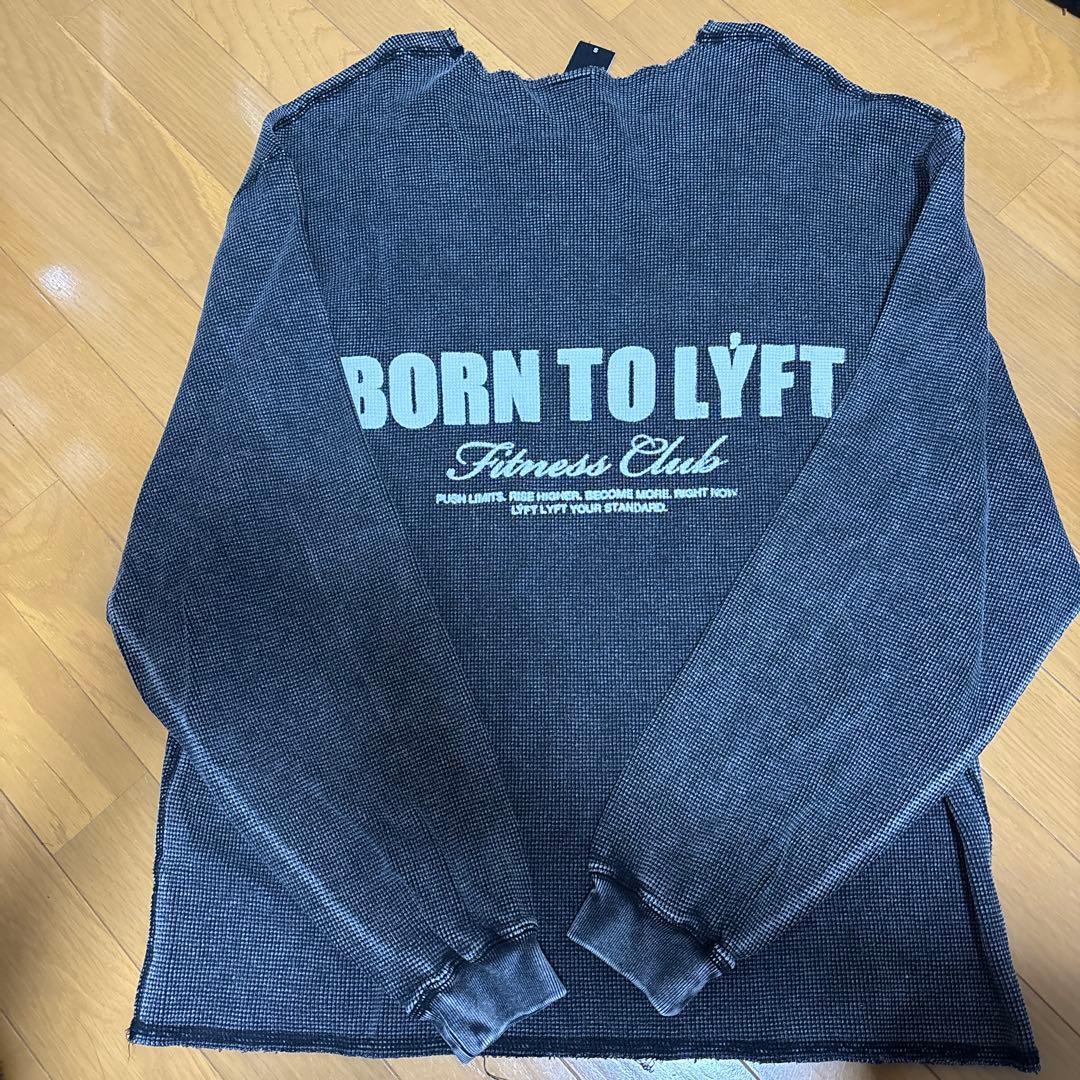トップス CUT-OFFVINTAGE THERMAL LONGT-SHIRT-BLACK