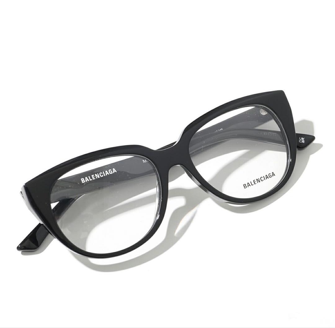 BALENCIAGA バレンシアガ BB01310 ブラックメガネ ケース付き