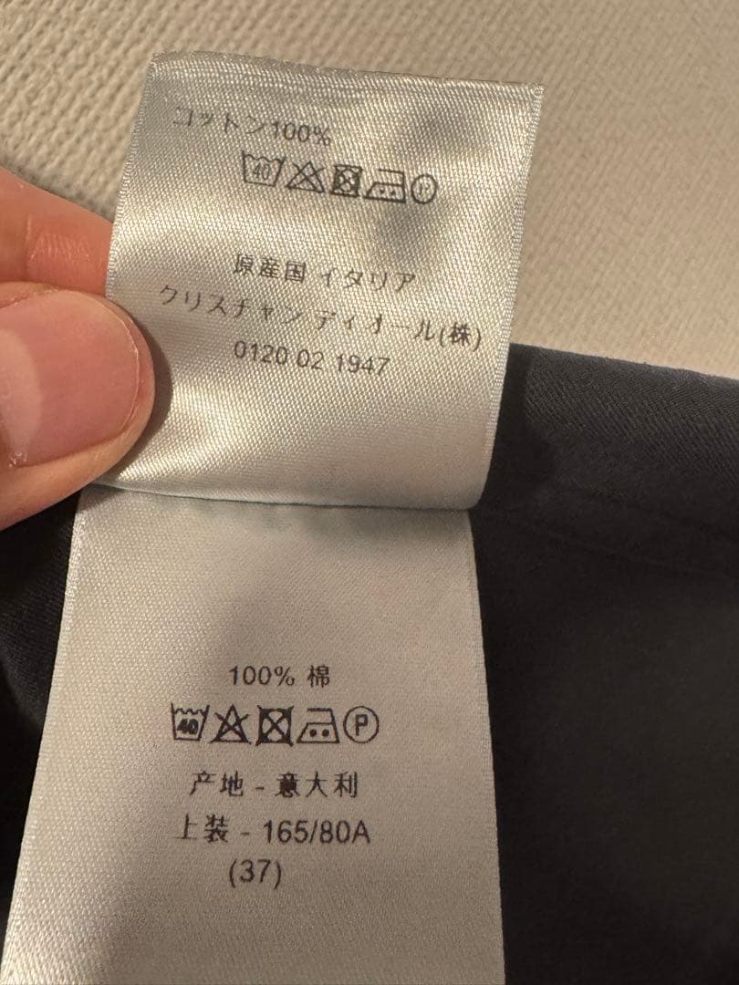 美品　DIOR ディオール23SS オブリーク ジップシャツ 37