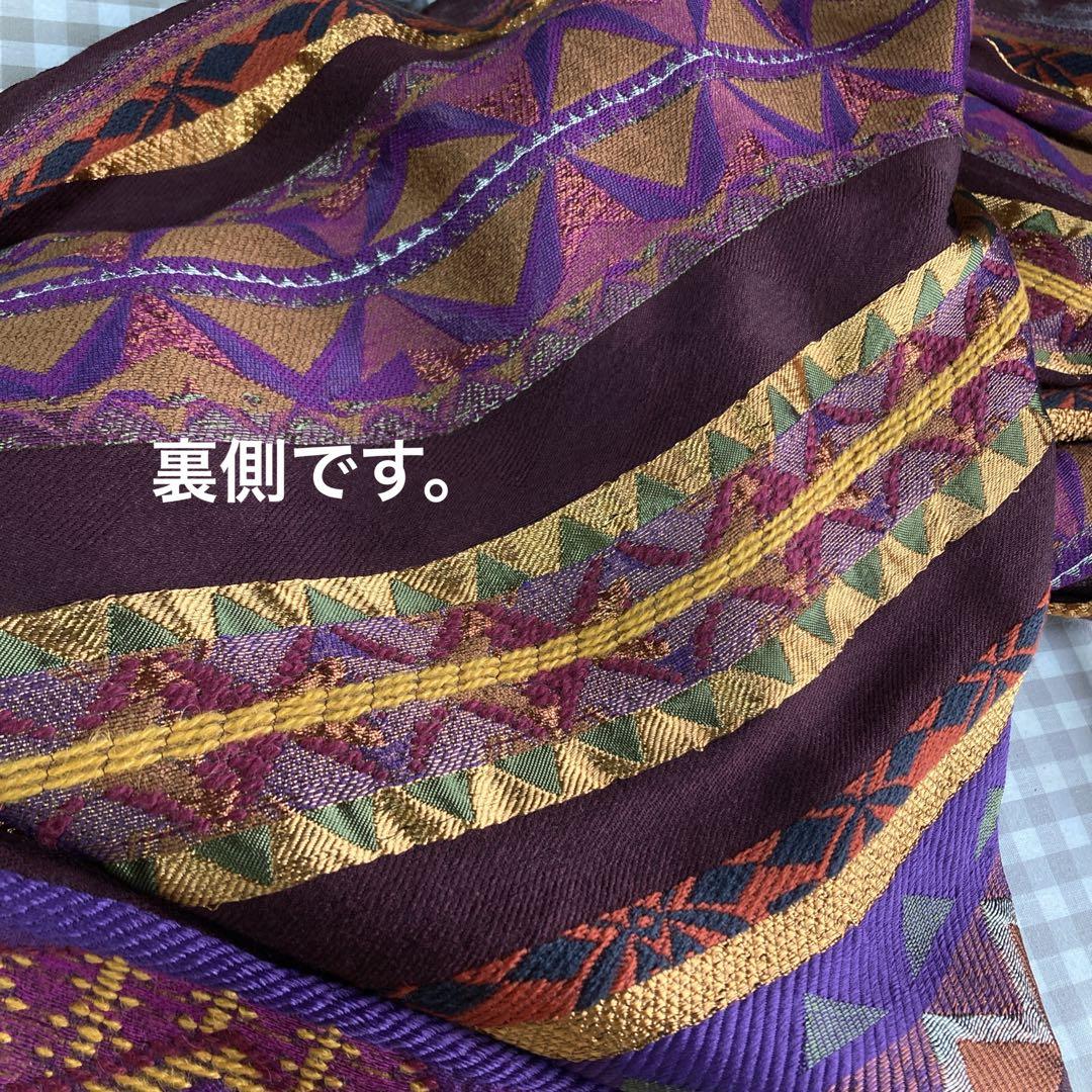 美品ETRO 大判ストール　グリッター刺繍イタリー製　マフラー　ショール