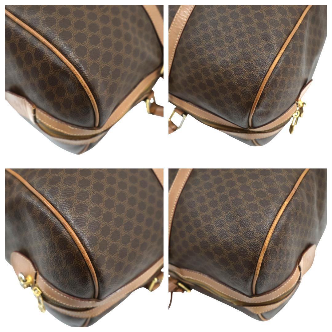美品 CELINE セリーヌ ボストンバッグ マカダム トリオンフ 大容量 鍵