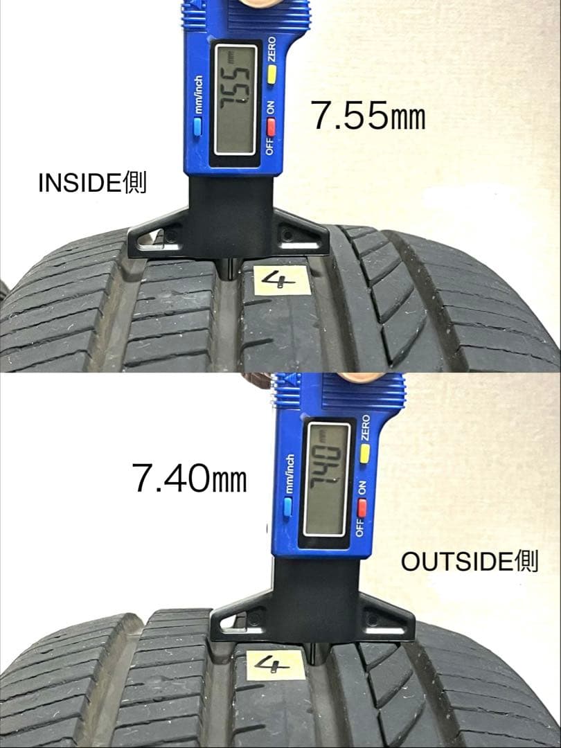 Bセットの価格です 【夏タイヤ185/60R15】中央部2本の溝残7.3㎜以上有