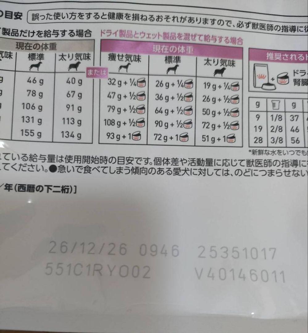 【新品未開封 2袋】ロイヤルカナン 腎臓サポート 小型犬用S 1kg 療法食
