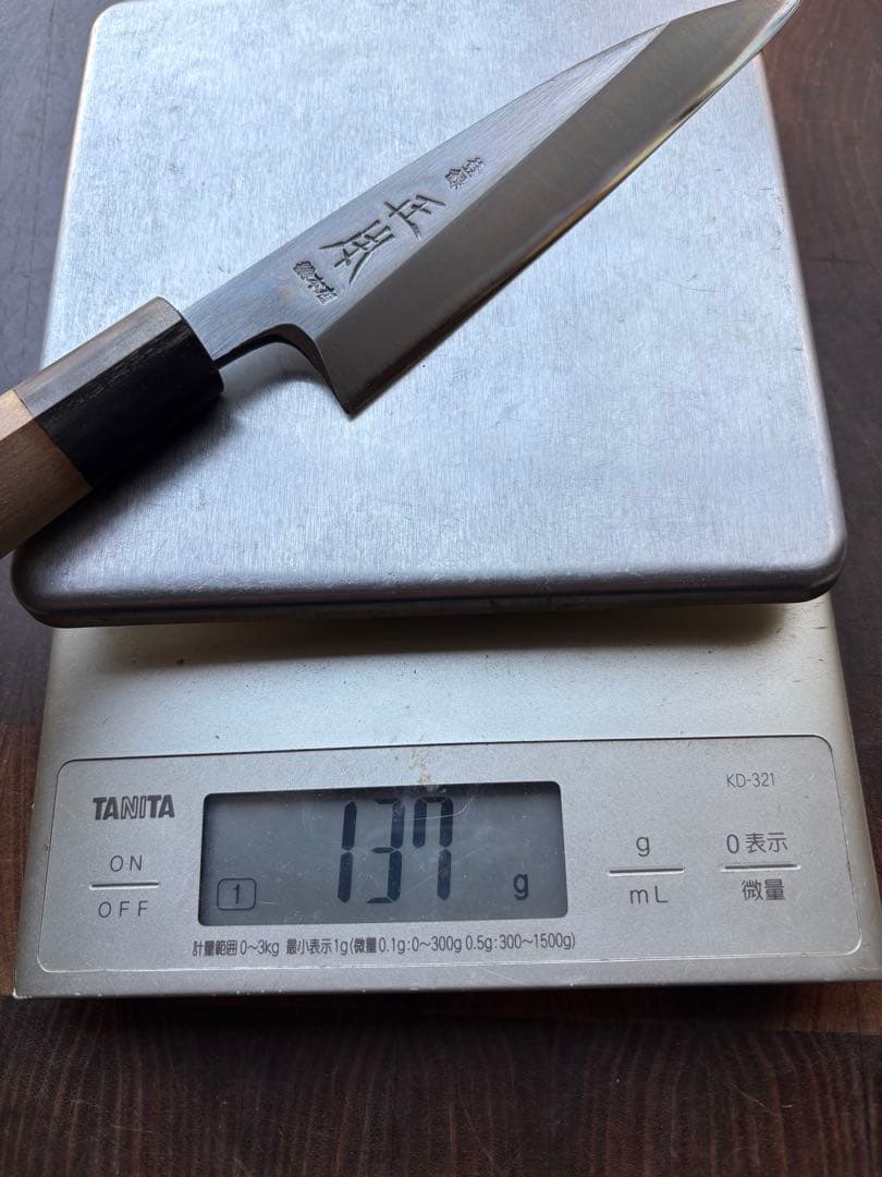 正本総本店　玉白鋼　小出刃　140mm 包丁　白鋼　和包丁　研ぎ済　釣り　水牛朴