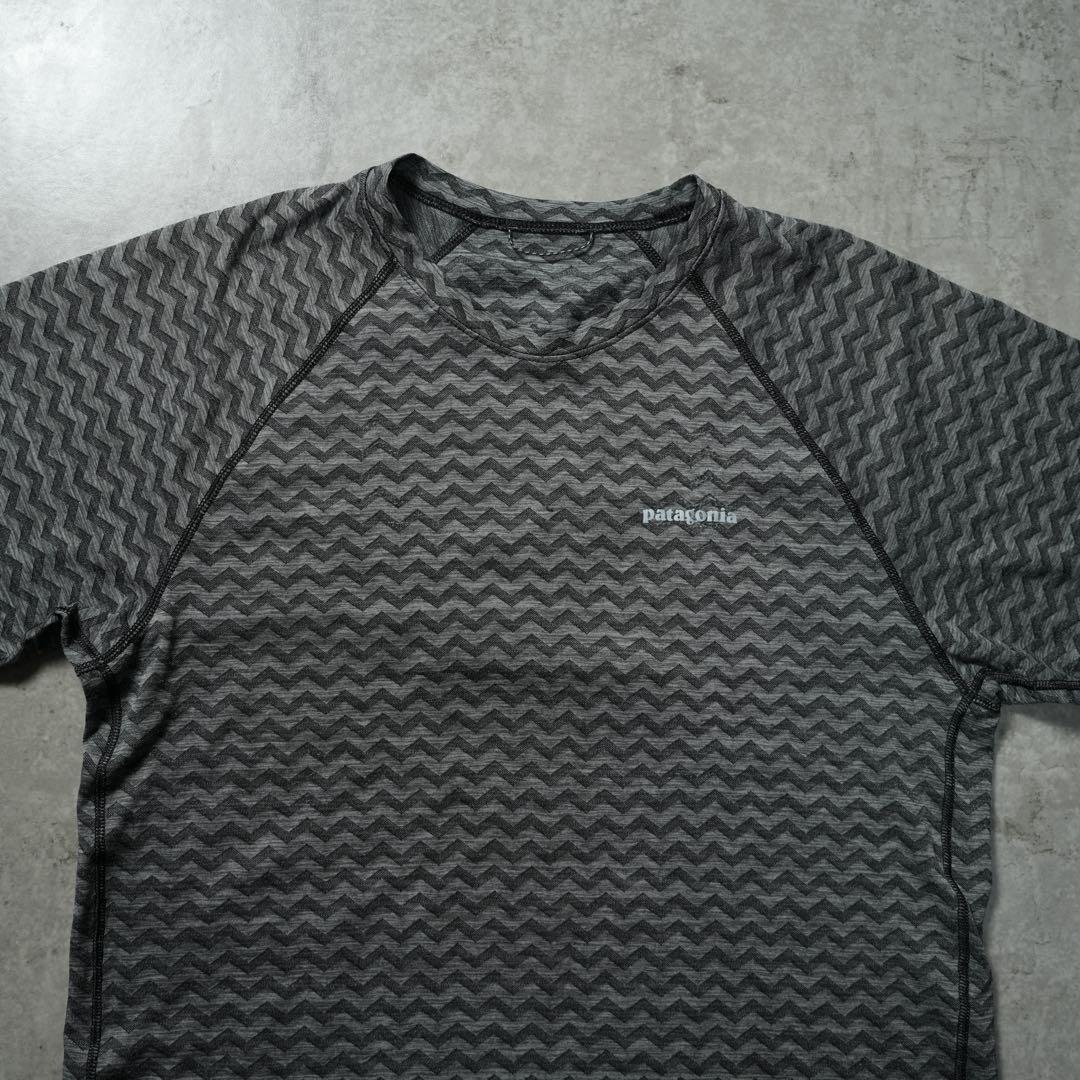 Patagonia リッジフローシャツ 半袖 トレラン グレー 23565