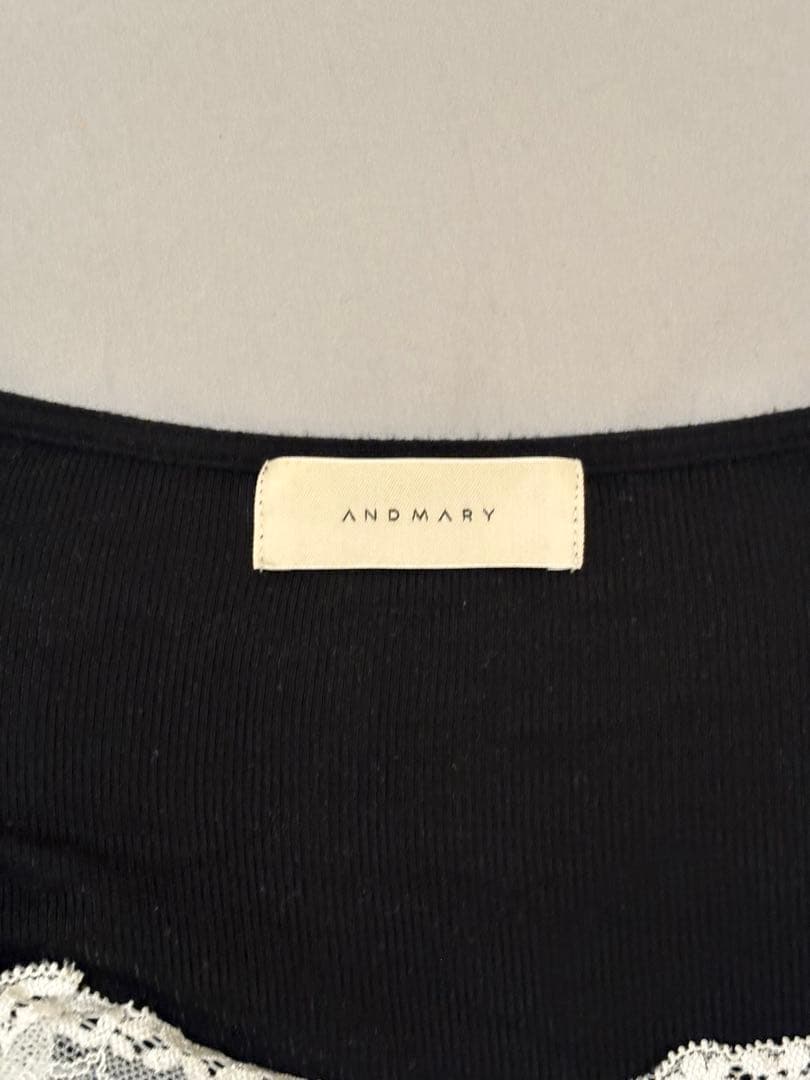 トップス ANDMARY Lilia lace tops Black