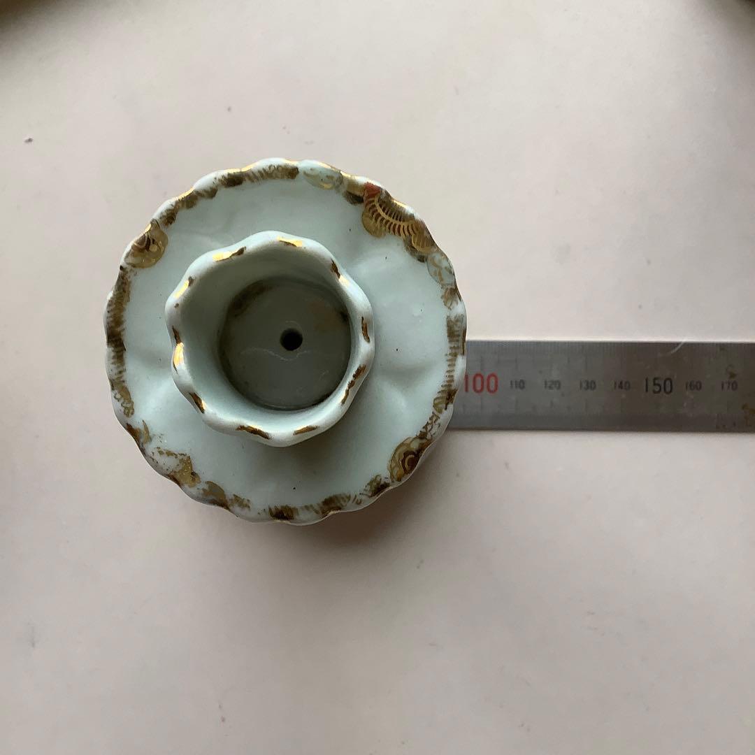 大日本　輸出用陶器　対燭台