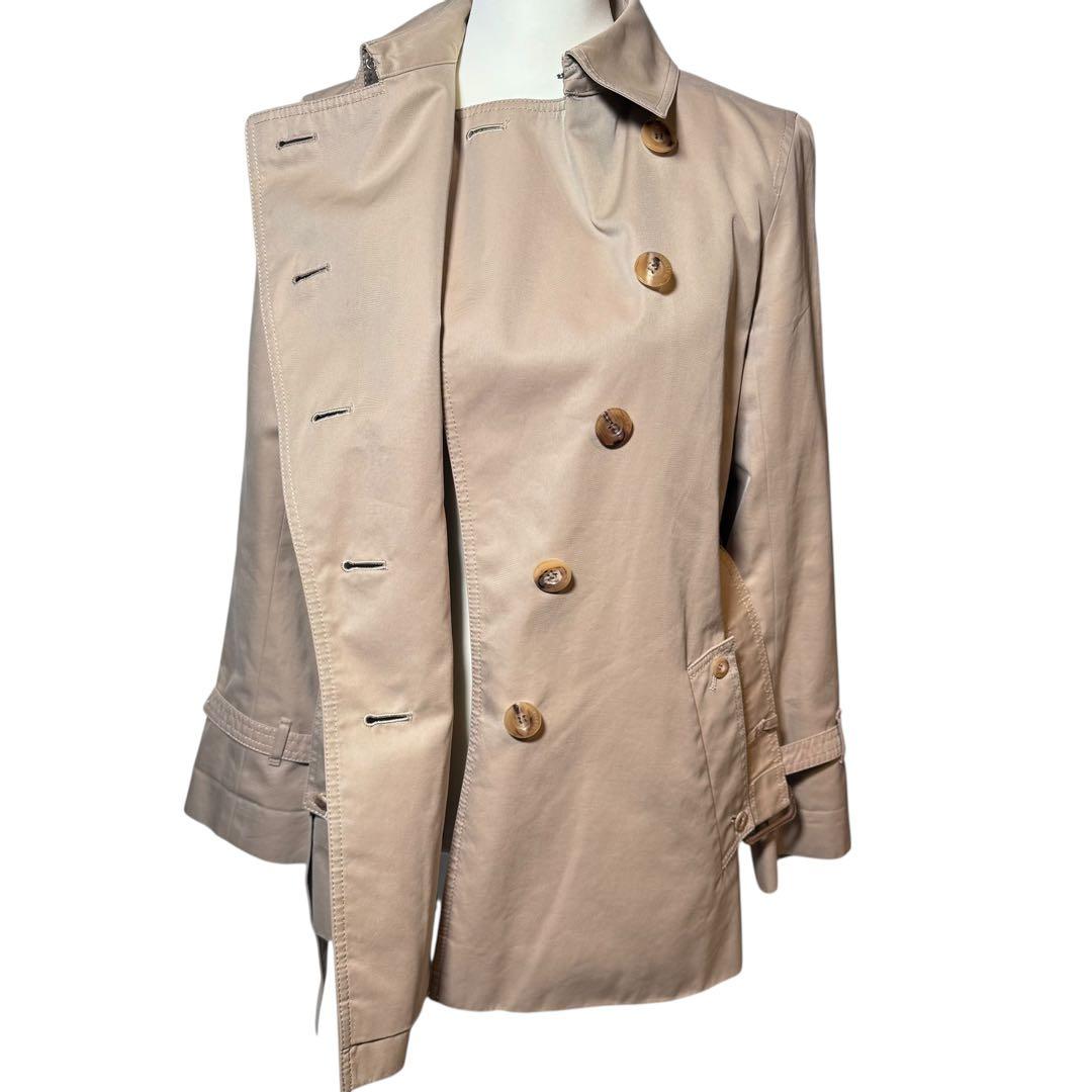 【美品】Aquascutum ライナー ベルト付き ショート トレンチコート M