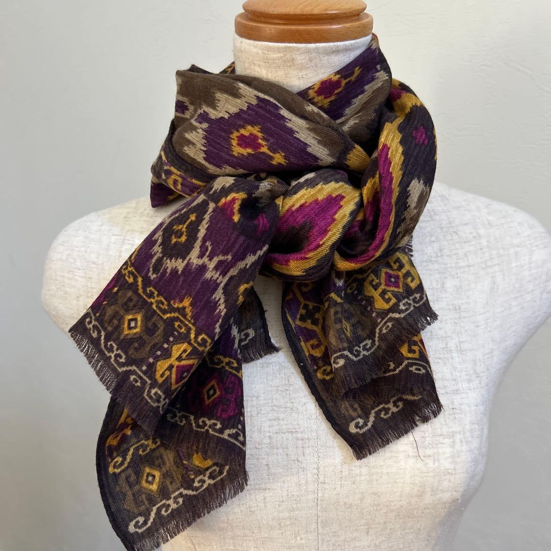 ETRO 幾何学模様 ストール　イタリア製