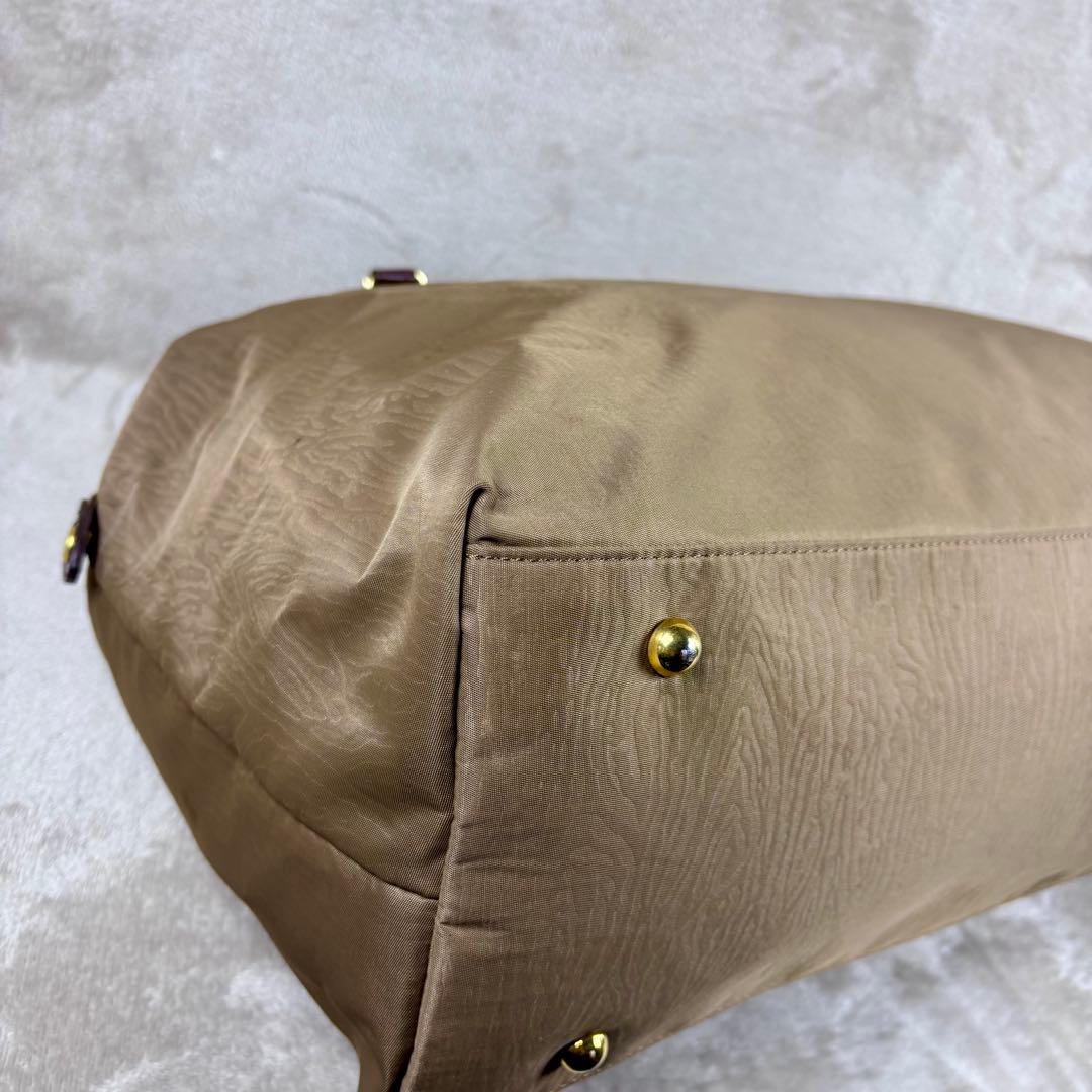 バレンシアガ　ボストンバッグ　ナイロン×クロコ型押しレザー　BALENCIAGA