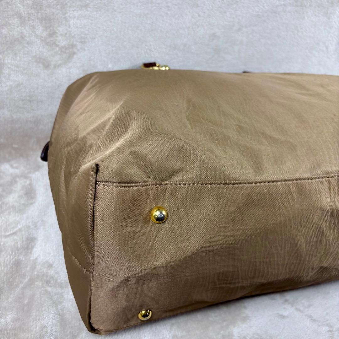 バレンシアガ　ボストンバッグ　ナイロン×クロコ型押しレザー　BALENCIAGA