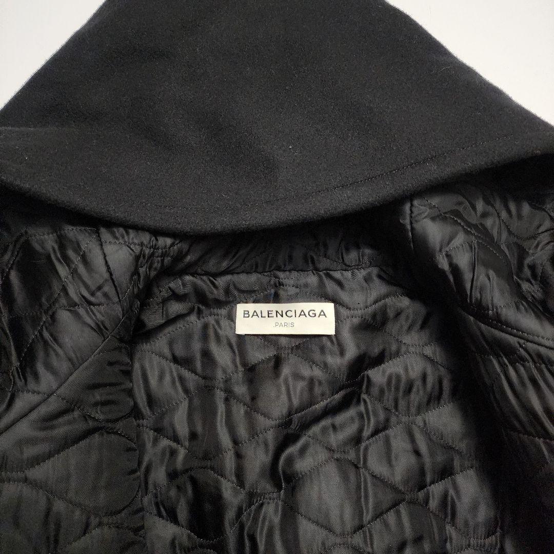 美品✨希少✨バレンシアガ ダッフルコート ロゴ デムナ ブラック 中綿 16AW