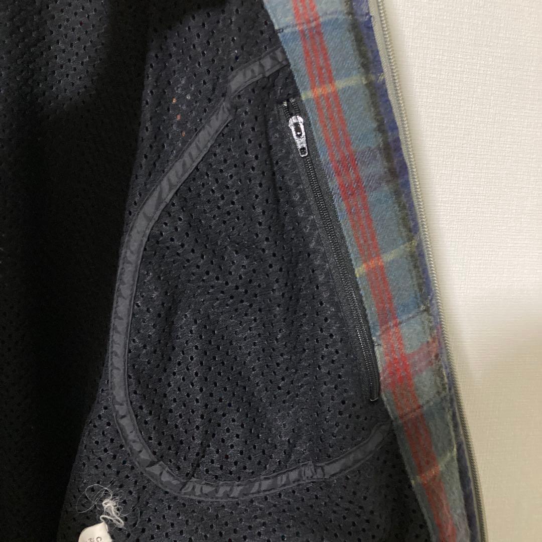 05aw コムデギャルソンシャツ チェックブルゾン アーカイブ ロゴ 縮絨