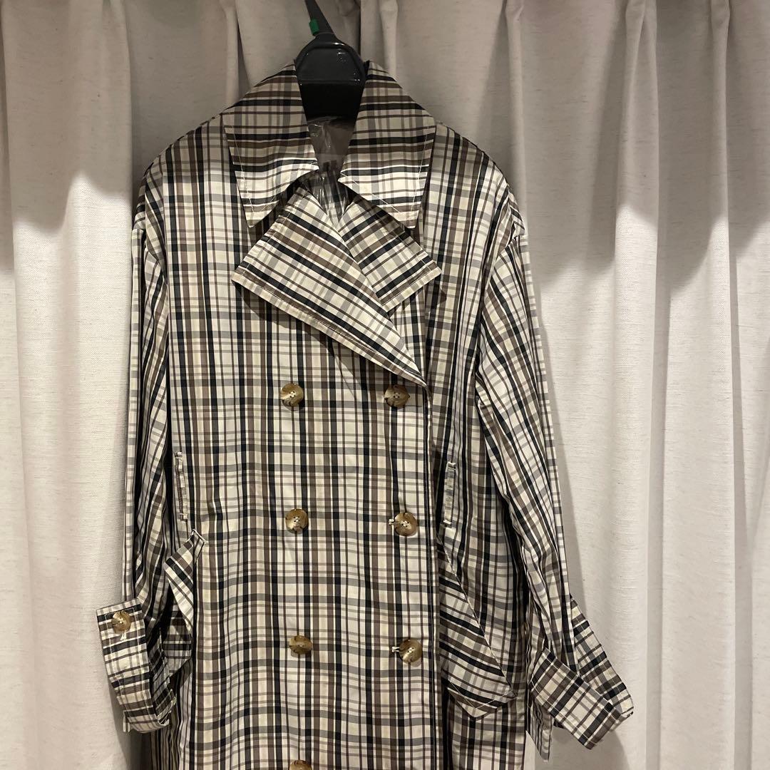 新品⭐︎LOUNIE ルーニィチェック柄トレンチコートMサイズ　スプリングコート