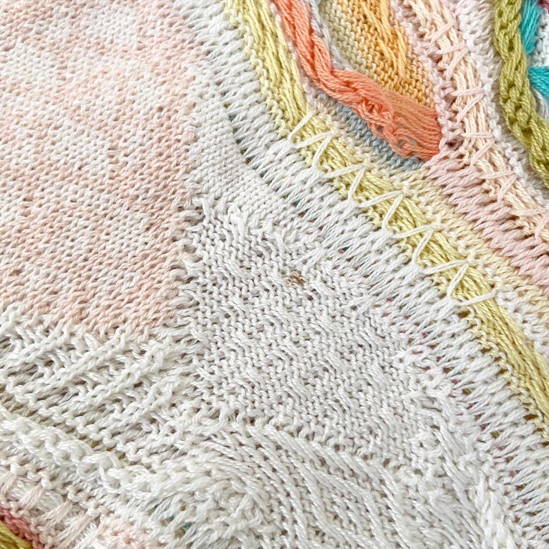 極美品　COOGI 3Dニット 総柄カーディガン 希少デザイン オーバーサイズ