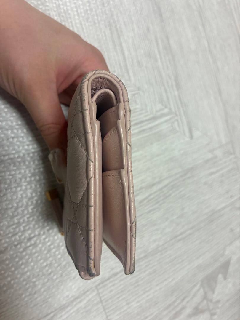 dior 財布　ピンク　二つ折り