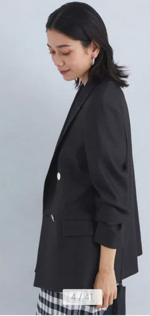 【ゆか】グリーンレーベルリラクシング ジャケット パンツ ネイビー