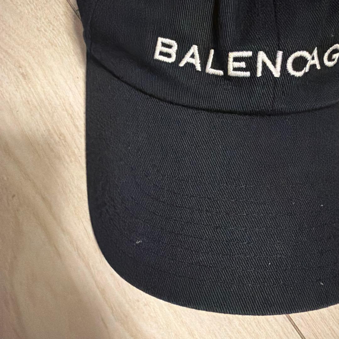 よしもと　BALENCIAGA バレンシアガ ロゴ刺繍 キャップ ブラック