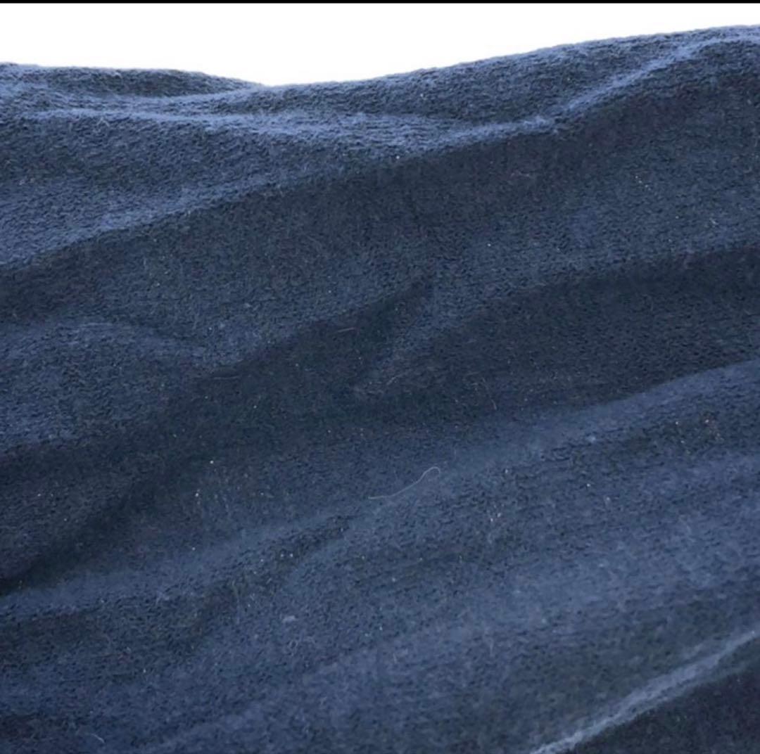 23SS 短丈 ATON コットン カーディガン cardigan ネイビー