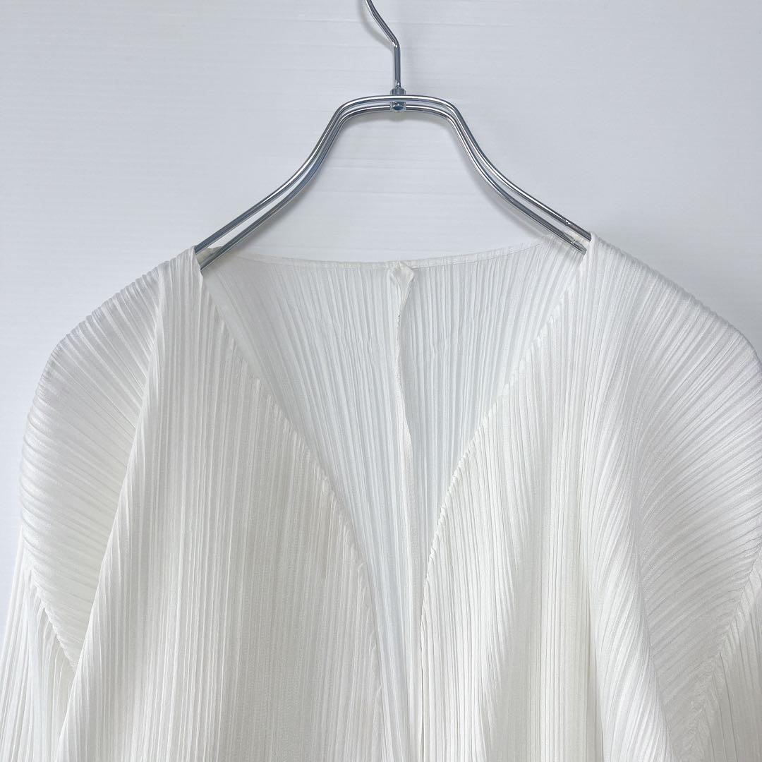 美品 PLEATS PLEASE プリーツプリーズ フリル　カーディガン