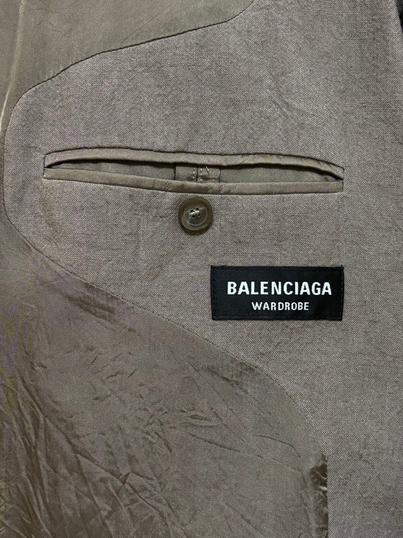 新品 BALENCIAGA バレンシアガ ロゴ テーラード ジャケット 42
