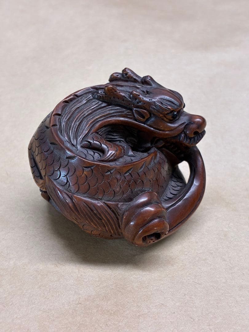 根付　時代提物　木彫り