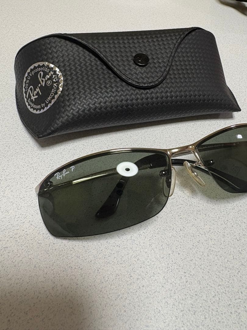 RayBan 偏光サングラス RB3183 TOP BAR メンズ ケース付き