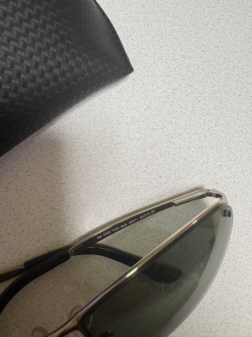 RayBan 偏光サングラス RB3183 TOP BAR メンズ ケース付き
