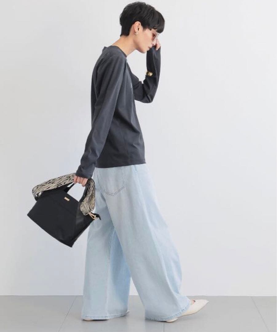 美品♪ドロストワイドカットデニム ♪ペールブルー♪『VERY』YouTube紹介