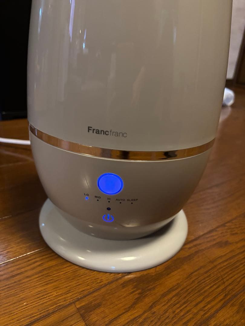 Francfranc シレーヌ2WAY超音波加湿器 グレーアロマウォーター付き