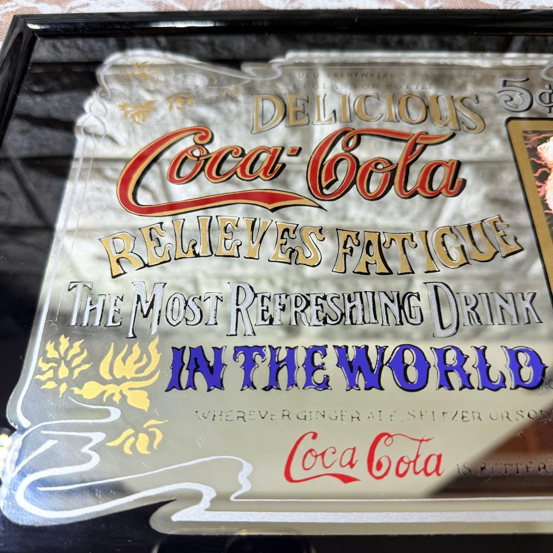 パブミラー Coca-Cola コカ・コーラ 少女 ヴィンテージ