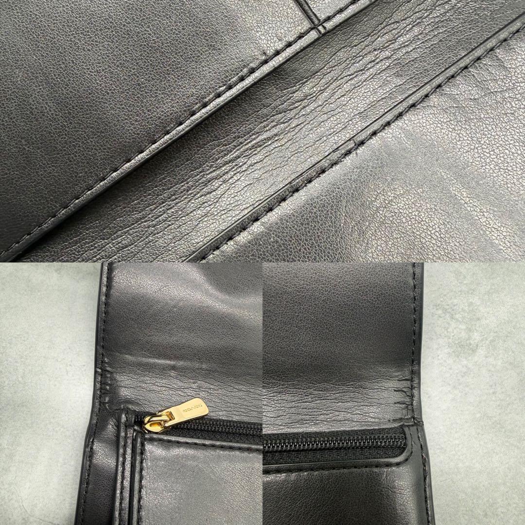 COACH コーチ 折り財布 PVC レザー シグネチャー ブラック ブラウン