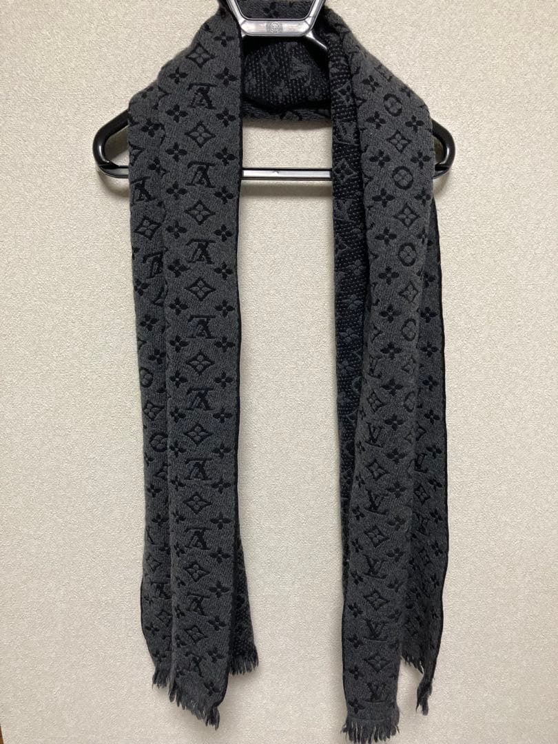 美品　ルイヴィトン　モノグラム マフラー　ウール　レディース　メンズ