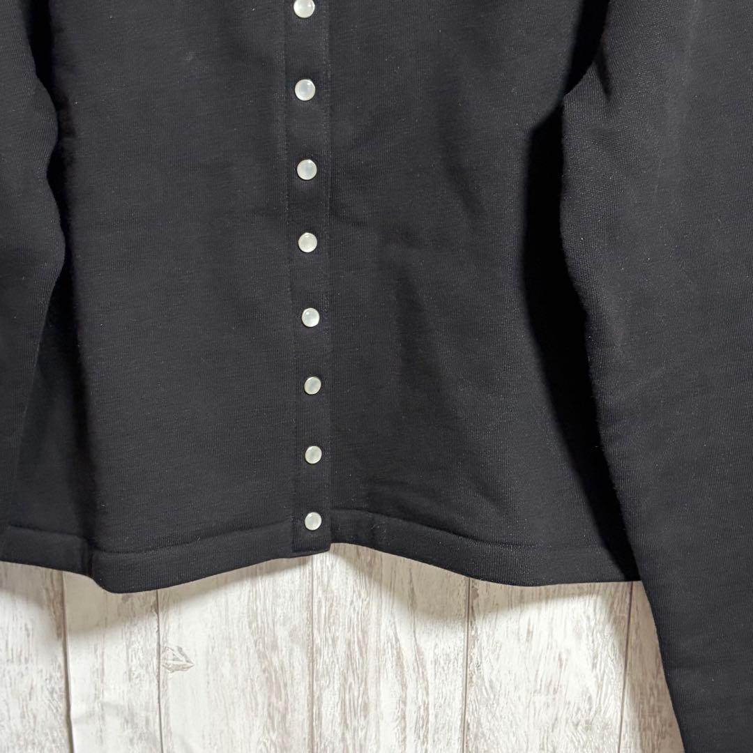 agnes b. アニエスベープレッションカーディガン サイズ S 黒 コットン