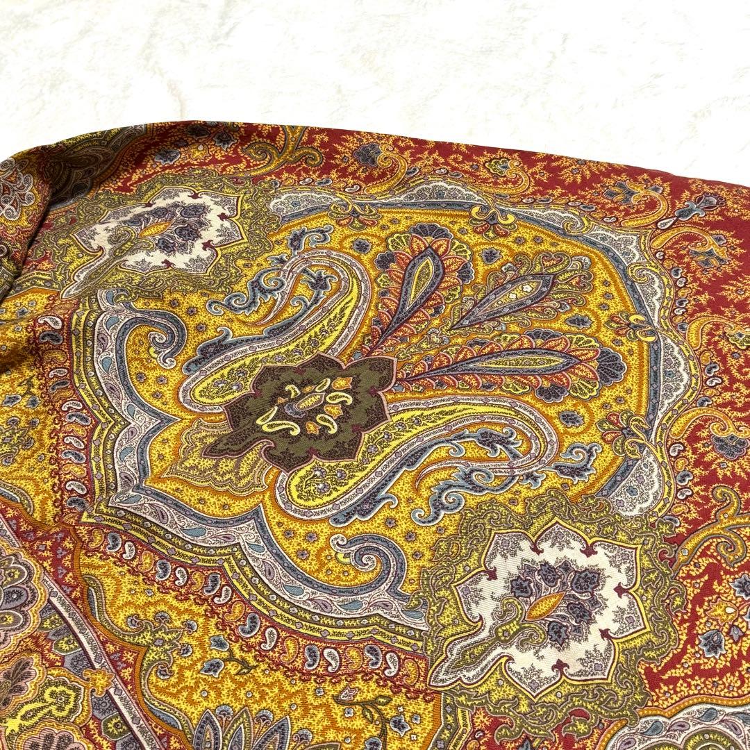 美品 ETRO エトロ 大判 ストール ペイズリー 人気柄 イタリア製