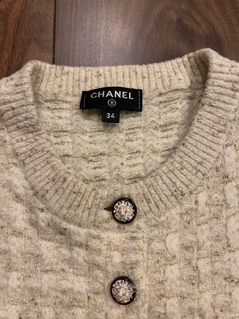 CHANEL キラキラニットカーディガン