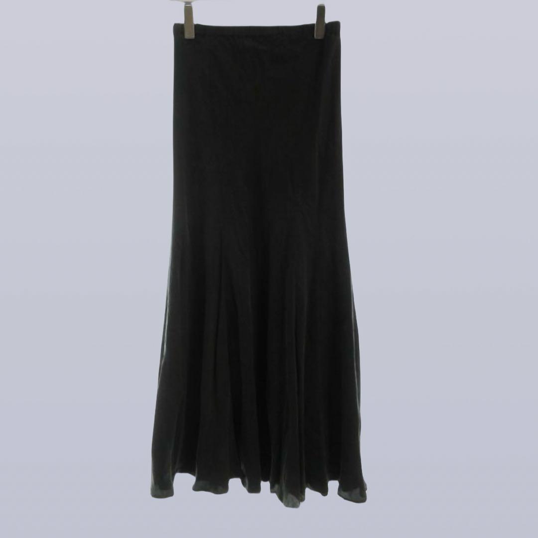 25AW URBANRESEARCH キュプラフィブリルフレアスカートBLACK