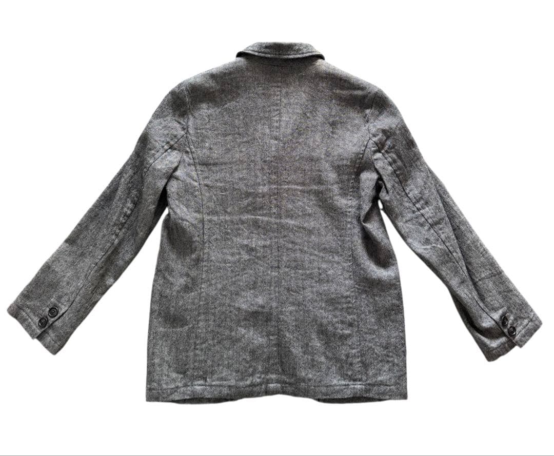 美品　prit ヘリンボーン リネンウールジャケット
