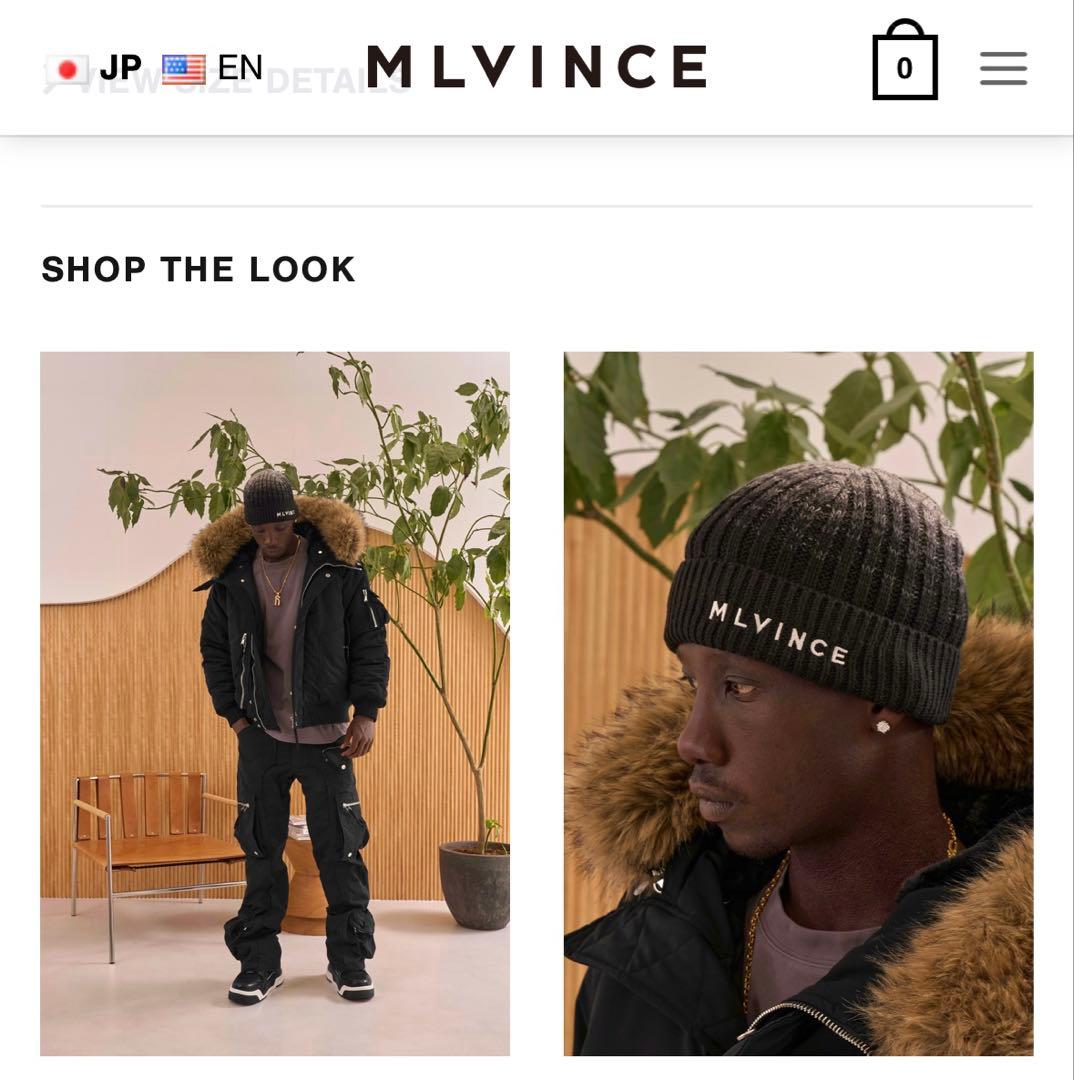 帽子 MLVINCE CLASSICLOGORIBBEDBEANIE - BLACK