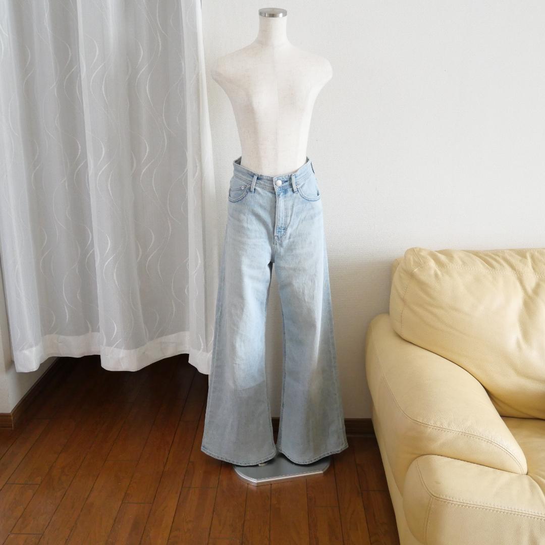 YANUK ワイドレッグデニムパンツ 23インチ　定番品