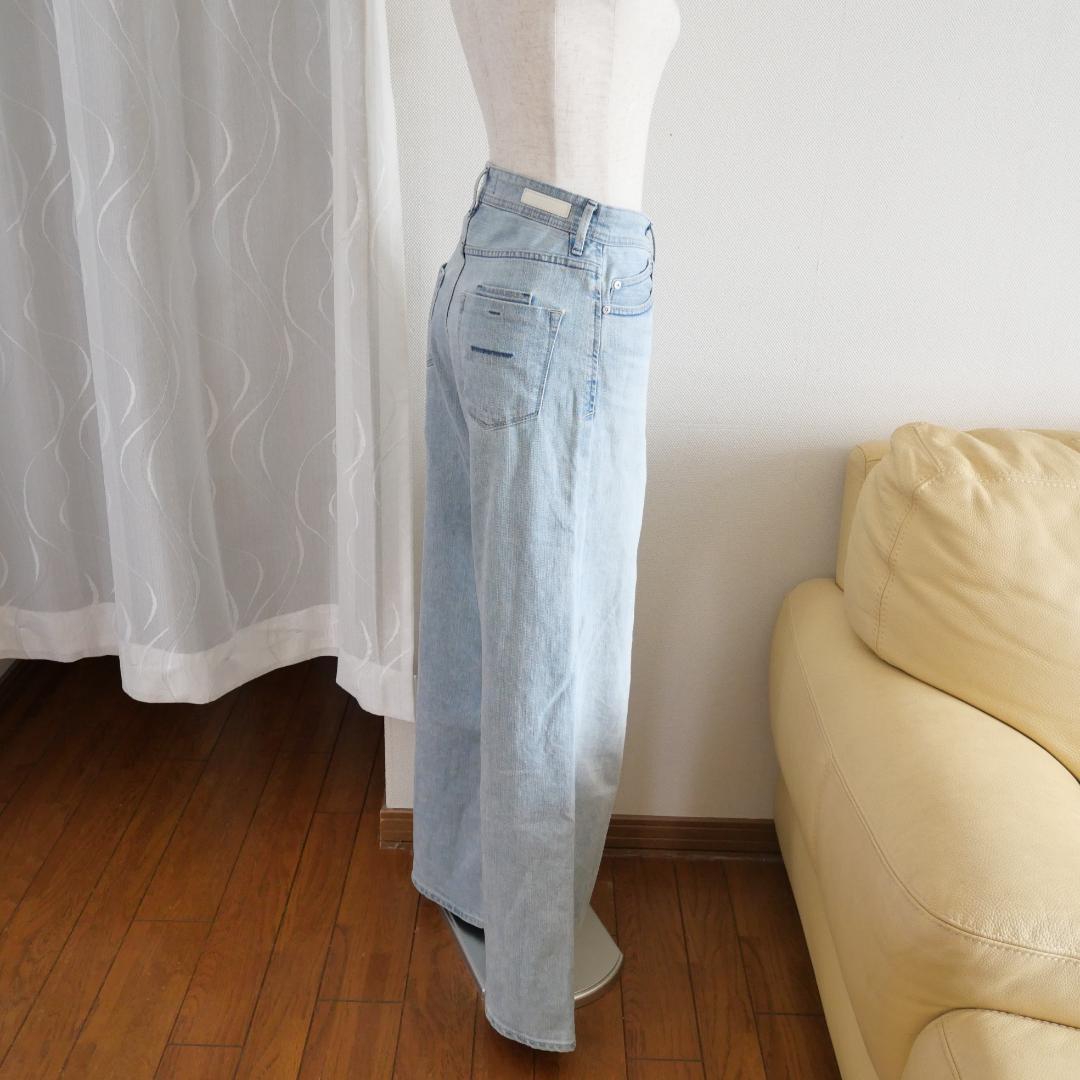 YANUK ワイドレッグデニムパンツ 23インチ　定番品