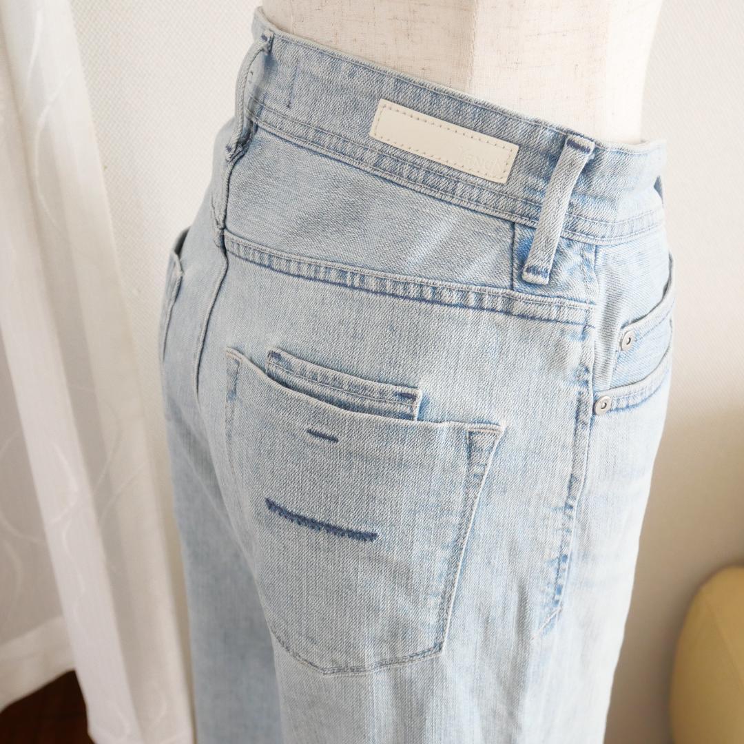 YANUK ワイドレッグデニムパンツ 23インチ　定番品
