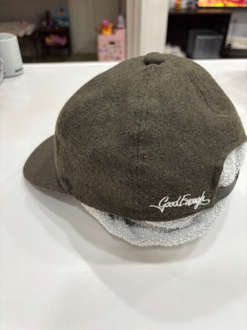 GOODENOUGH グッドイナフ フェルト GEロゴ ウール キャップ　カーキ