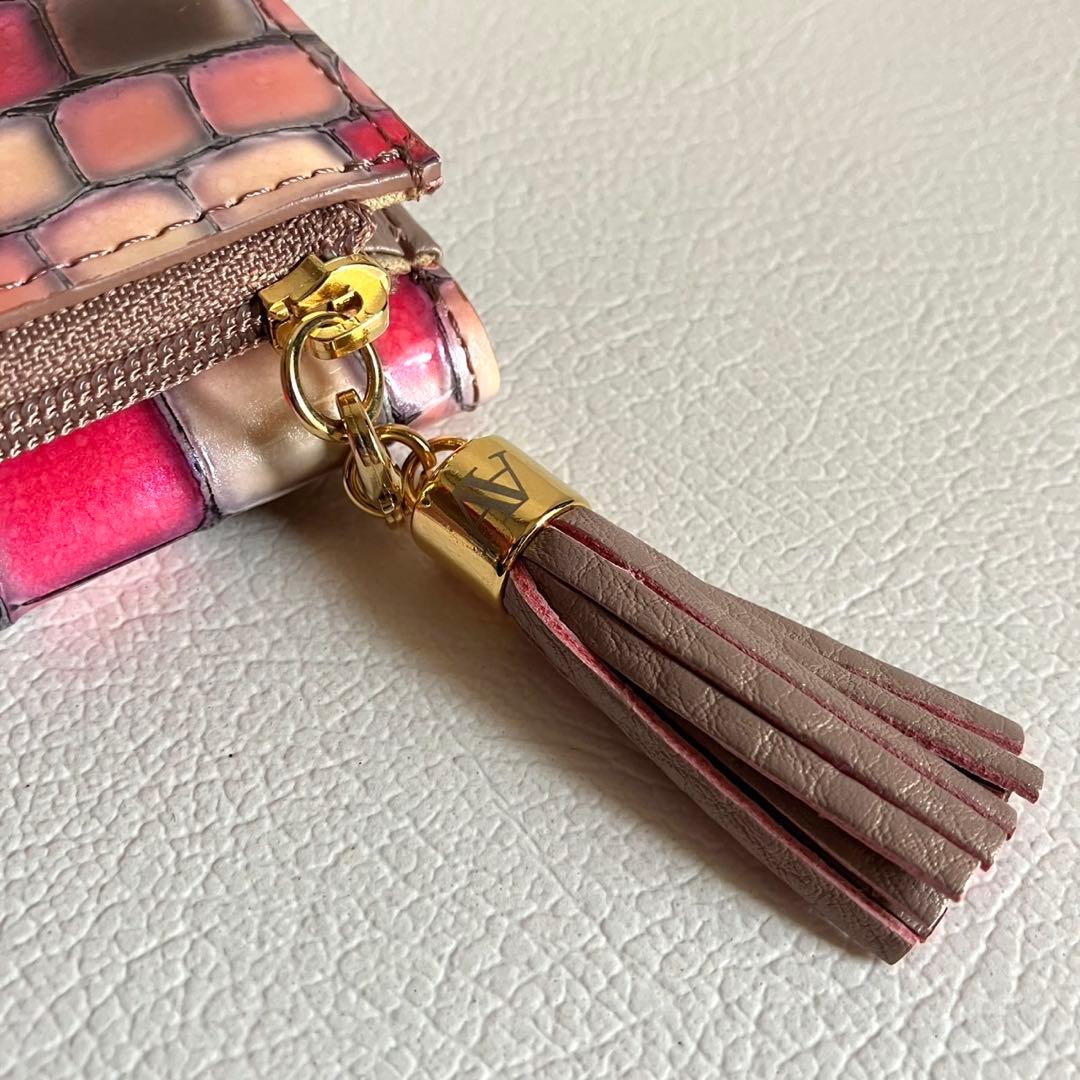 美品 ATAO アタオ ワルツ ヴィトロ 三つ折り財布 チェリー コンパクト財布