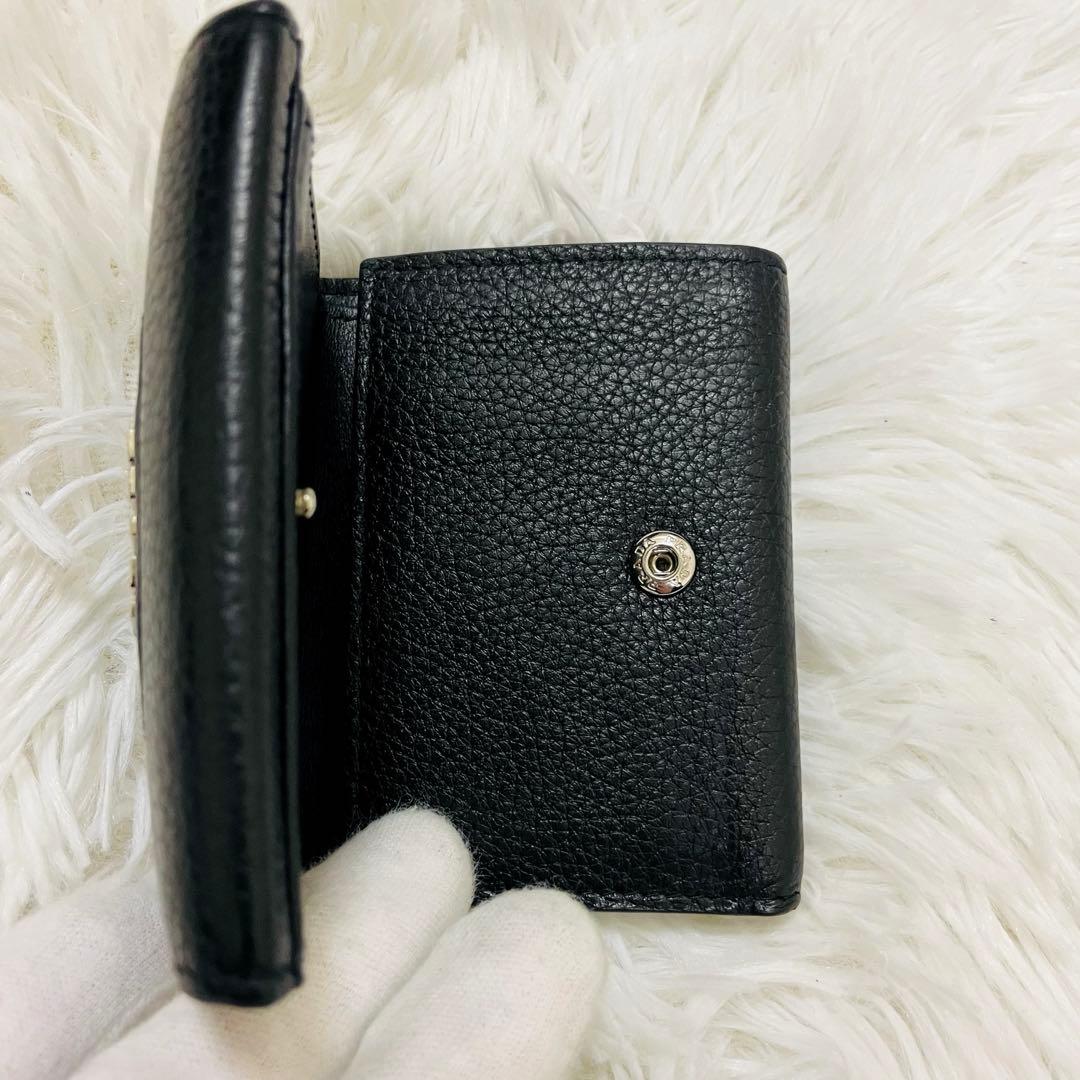 極美✨PRADA 三つ折り財布 サフィアーノ ダイノ レザー 黒