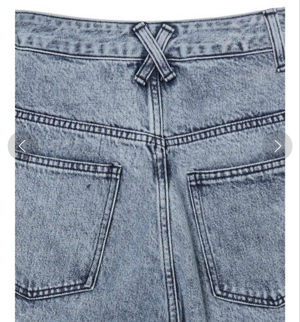 【極美品】 AMERI WIDE CHEMICAL DENIM PANTS