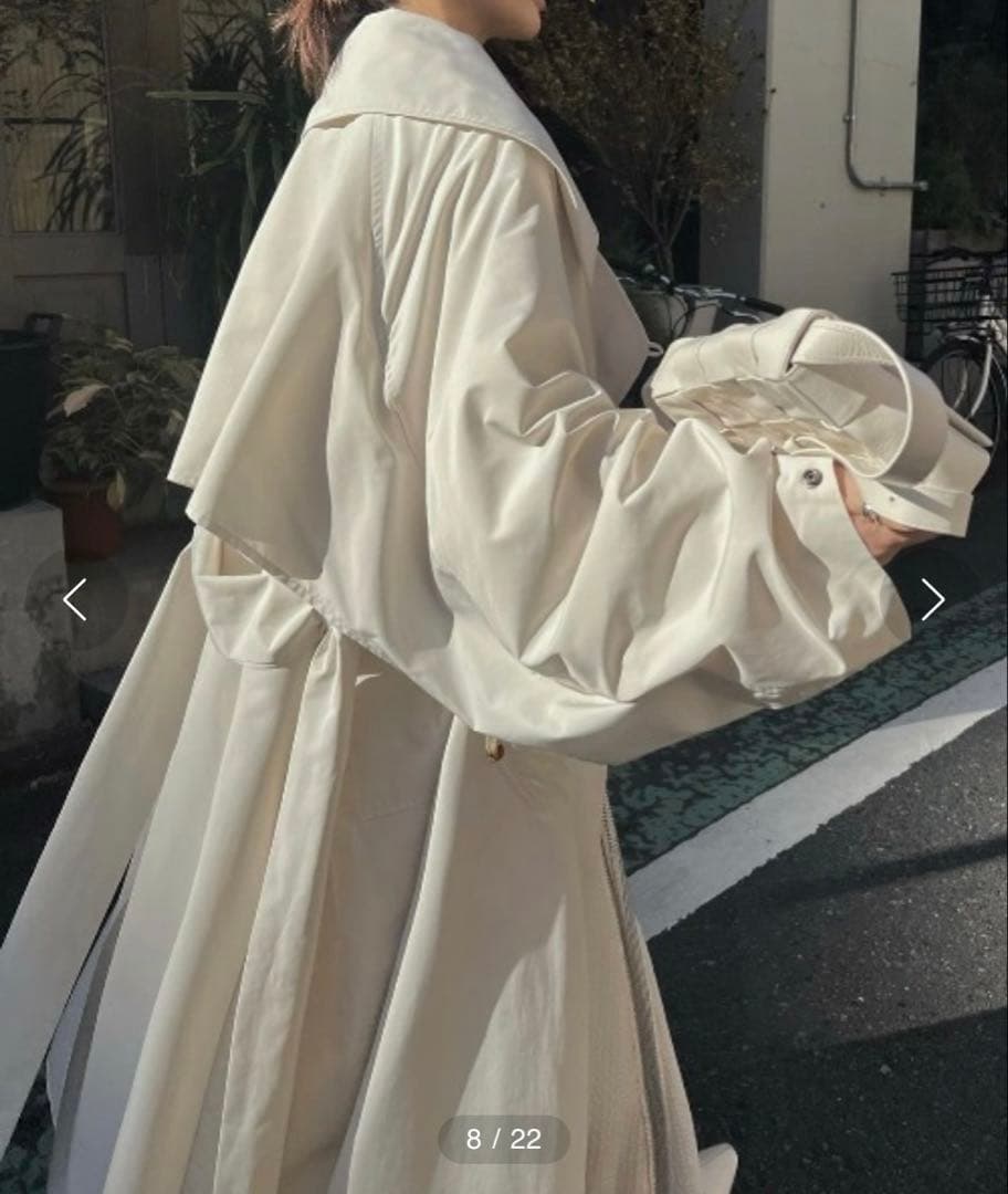 ジャケット・アウター willfully / big silhouette trench shell