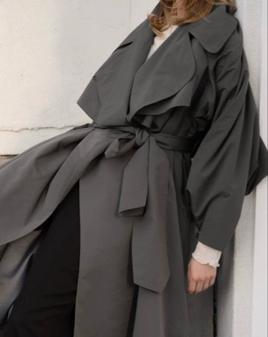 ジャケット・アウター willfully / big silhouette trench shell