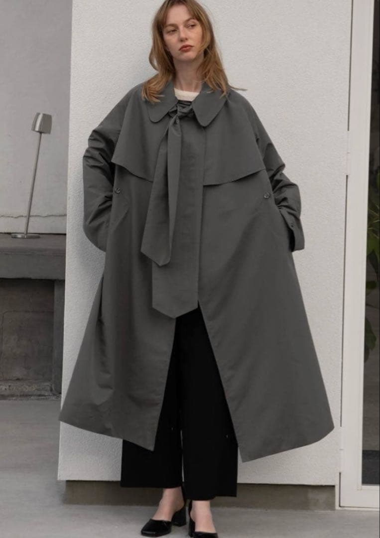 ジャケット・アウター willfully / big silhouette trench shell