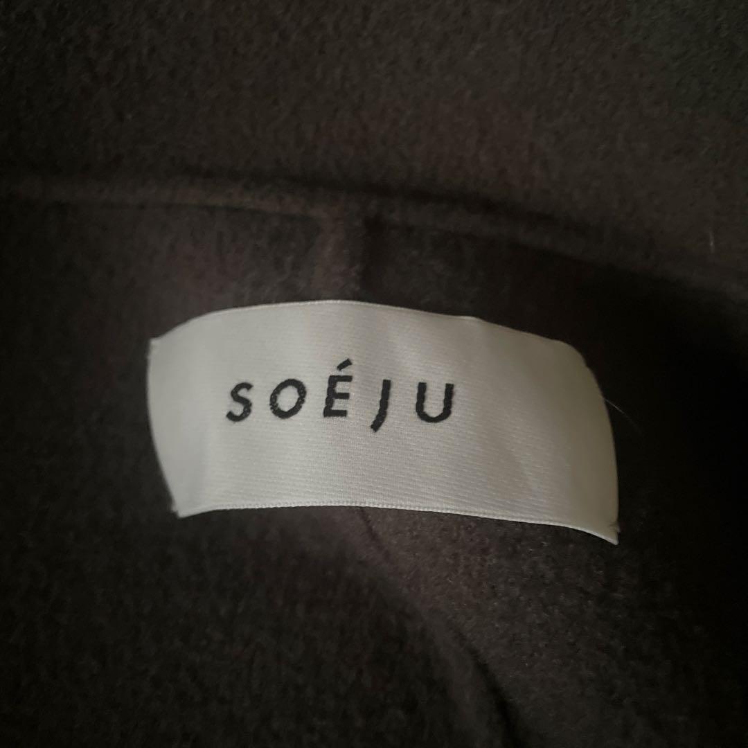 SOEJU ソージュ ウールリバーローブコート チャコール Mサイズ